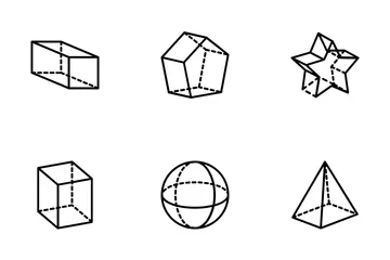 Pentagon Shapes Line Icons Icon Pack