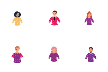 People-avatar-set-diversity-group-young-men-women Icon Pack