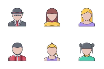 People Filled Outline Icon Pack