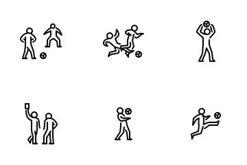 People Play Football Icon Pack