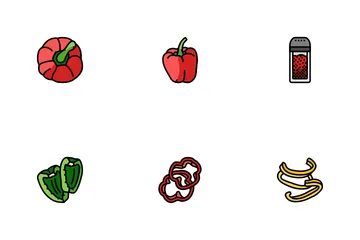 Pepper Ingredient Food Organic Icon Pack