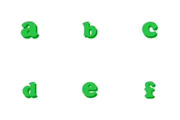 Alfabeto pequeno Pacote de Ícones