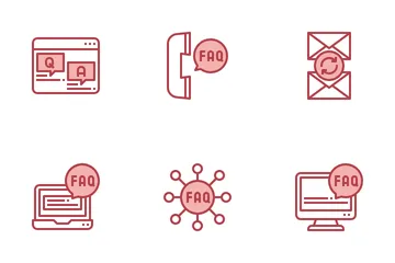 Perguntas frequentes Pacote de Ícones