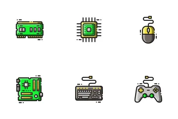 Periférico de computadora Paquete de Iconos