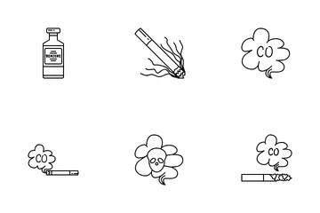 Perigos de fumar Pacote de Ícones