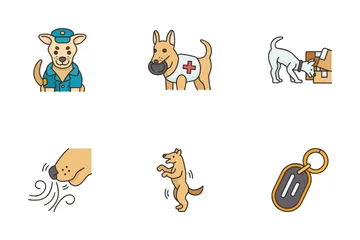 Perro policía Paquete de Iconos