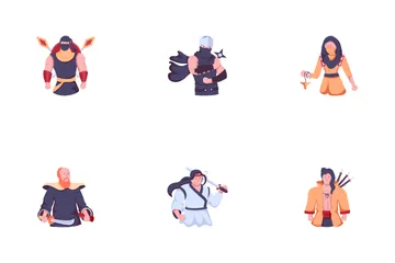 Personagens Ninjas Pacote de Ícones