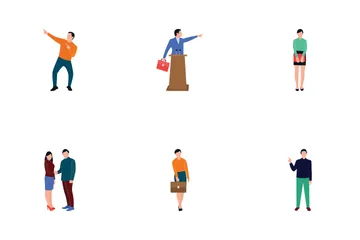 Persone di coworking Icon Pack