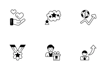 Persönliches Wachstum Symbolpack