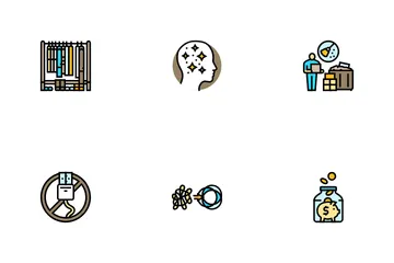 Personne d'homme d'esprit minimaliste Pack d'Icônes