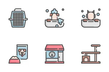 Pet Grooming Shop Icon Pack
