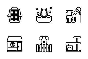 Pet Grooming Shop Icon Pack
