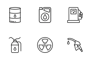 Pétrole et pétrole Pack d'Icônes