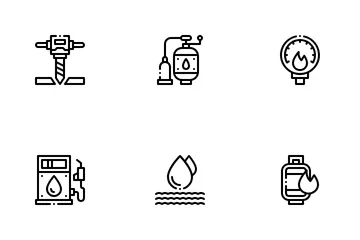 Petróleo y gas Paquete de Iconos