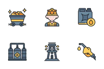 Petróleo y gas Paquete de Iconos