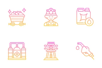 Petróleo y gas Paquete de Iconos