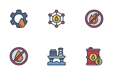 Petróleo y gas Paquete de Iconos