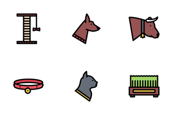 Pets Colored Icon Pack