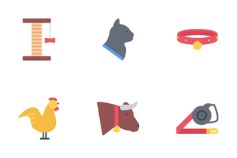Pets Flat Icon Pack