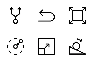 Pfeile und Kästen Symbolpack