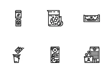 Pharmaceutical Pollution Ecosystem Icon Pack