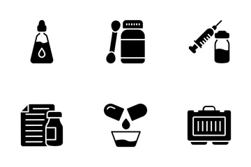 Pharmacy Element Icon Pack