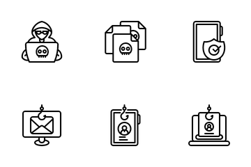 Phising And Online Security Icon Pack