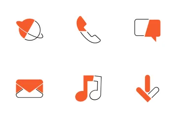 Phone System App Filled Outline Icon Pack