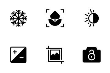 Photo Camera Interface Icon Pack