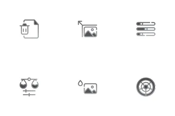 Photo Editing Tools Icon Pack