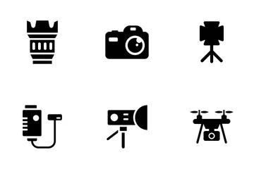 Photography Equipments Icon Pack