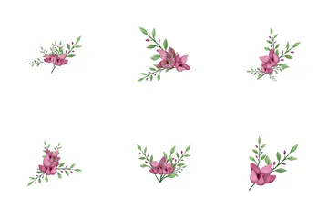 Pianta da fiore primaverile a mezza fioritura Icon Pack