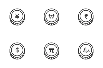 Pièces de monnaie principales Pack d'Icônes