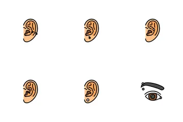 Piercing Fashion Beauty Earring Icon Pack
