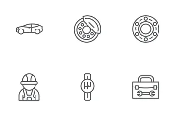 Piezas de automóvil Paquete de Iconos