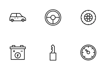 Piezas de automóvil Paquete de Iconos