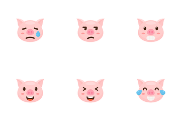 Pig Emoji Icon Pack