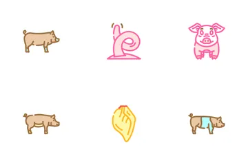 Pig Pork Farm Icon Pack