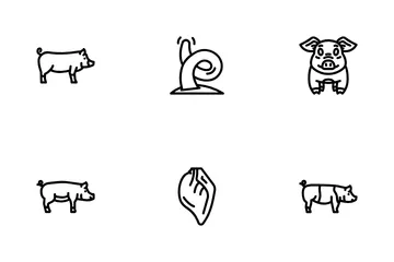 Pig Pork Farm Icon Pack