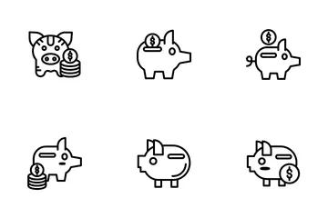 Piggy Bank Icon Pack