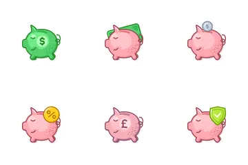 Piggy Bank Icon Pack