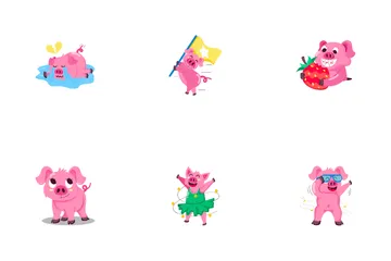 Pigs Stickers Icon Pack