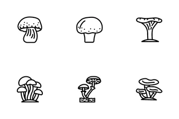 Pilz, Gemüse, Und, Pilz Symbolpack