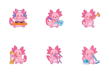 Pink Axolotl Icon Pack