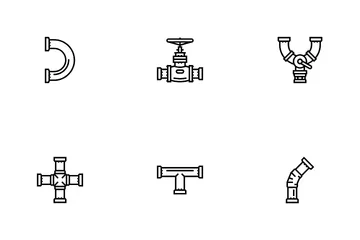 Pipeline Oil Industry Gas Pipe Icon Pack