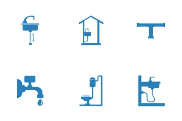 Pipes And Water Supply Icon Pack