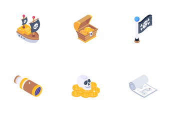 Pirate Ship Icon Pack