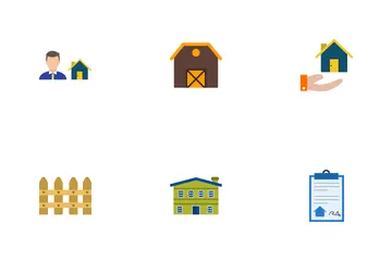 Piso inmobiliario Paquete de Iconos