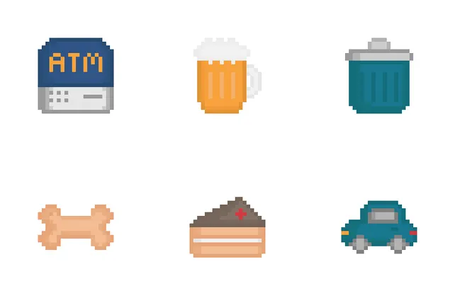 Download Pixel Art Icon pack Available in SVG, PNG & Icon Fonts