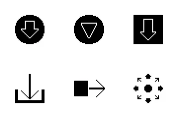 Pixel Art Arrows Icon Pack